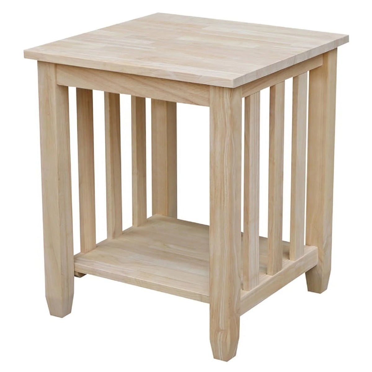 Unfinished Solid Wood End Table O2555