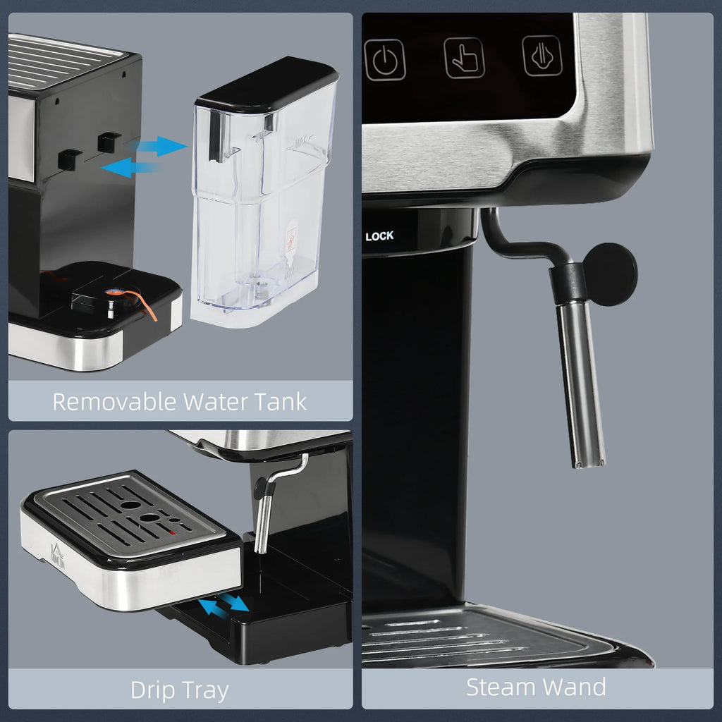 Espresso Coffee Maker Machine 15-Bar Frother B6813