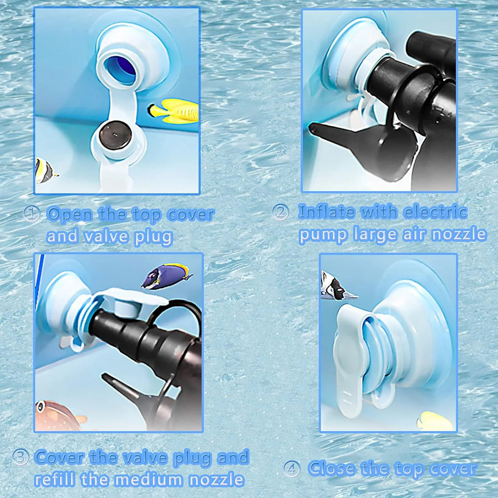 Inflatable Pool 9.83 x 6 x 1.83 ft Rectangular Thickened T415