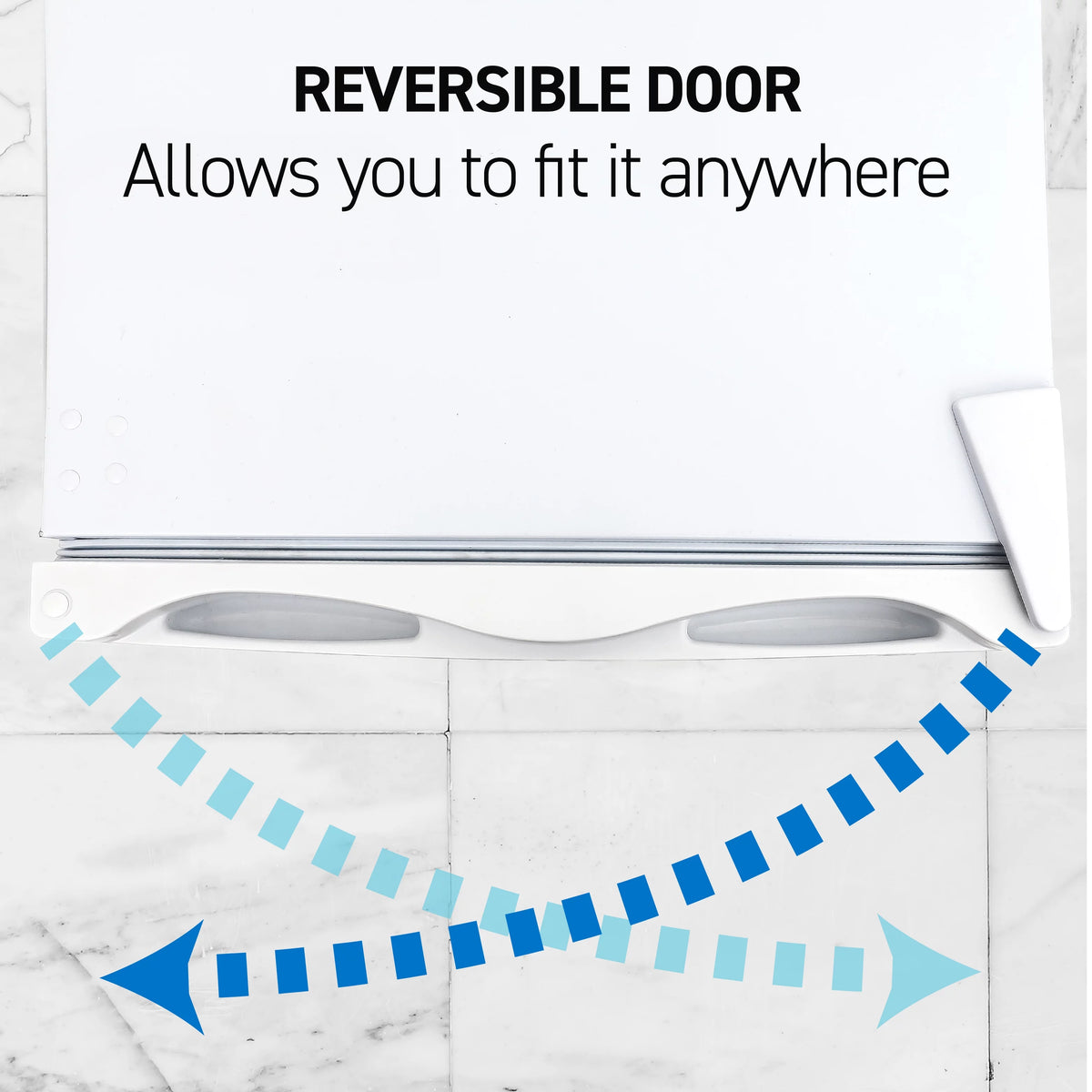 White 5 Cu Ft Upright Freezer with Reversible Door F439