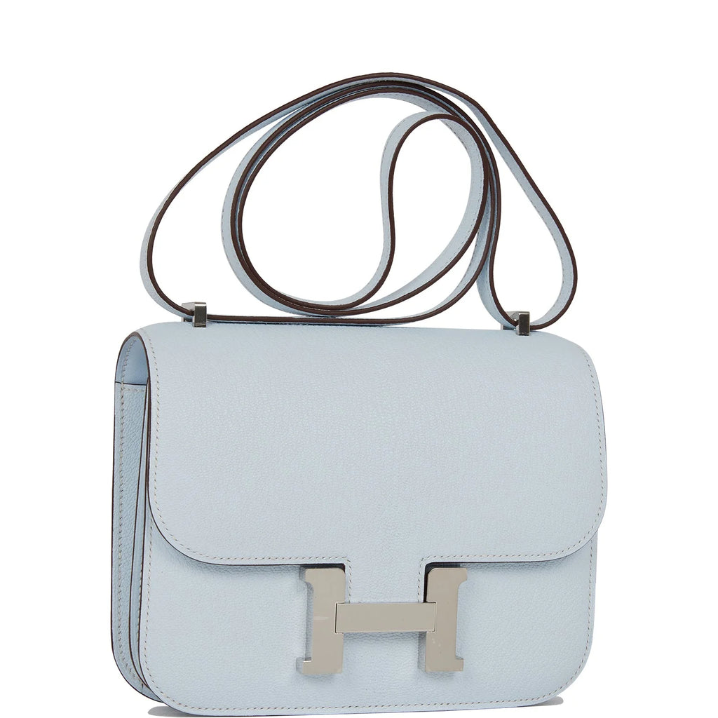 Bleu Brume Chevre 18 Shoulder Bag M711048