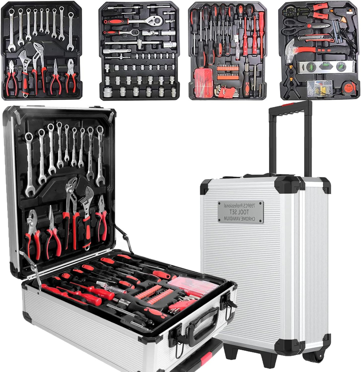 Portable Tool Set with Toolbox T257