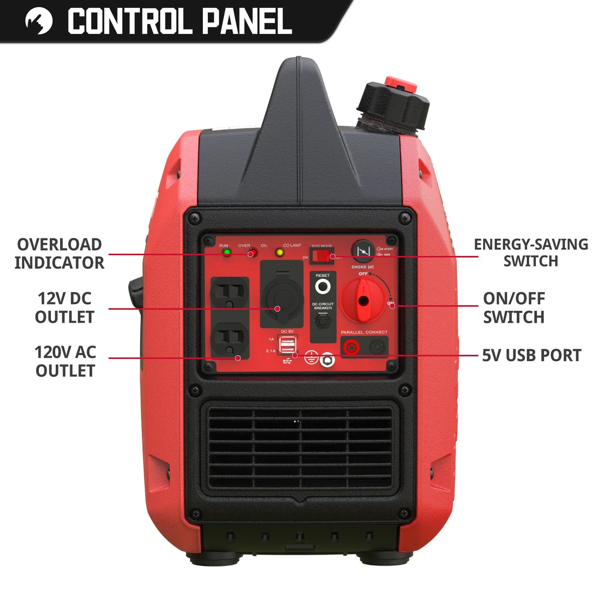 2500Watt Portable Inverter Gas Powered Generator U434460