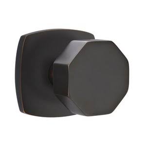 Double Dummy Octagon Knob and Urban Modern Rose in Oil Rubbed Bronze H3083