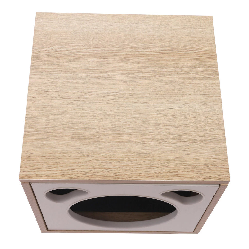 Wooden Cat House End Table A5824
