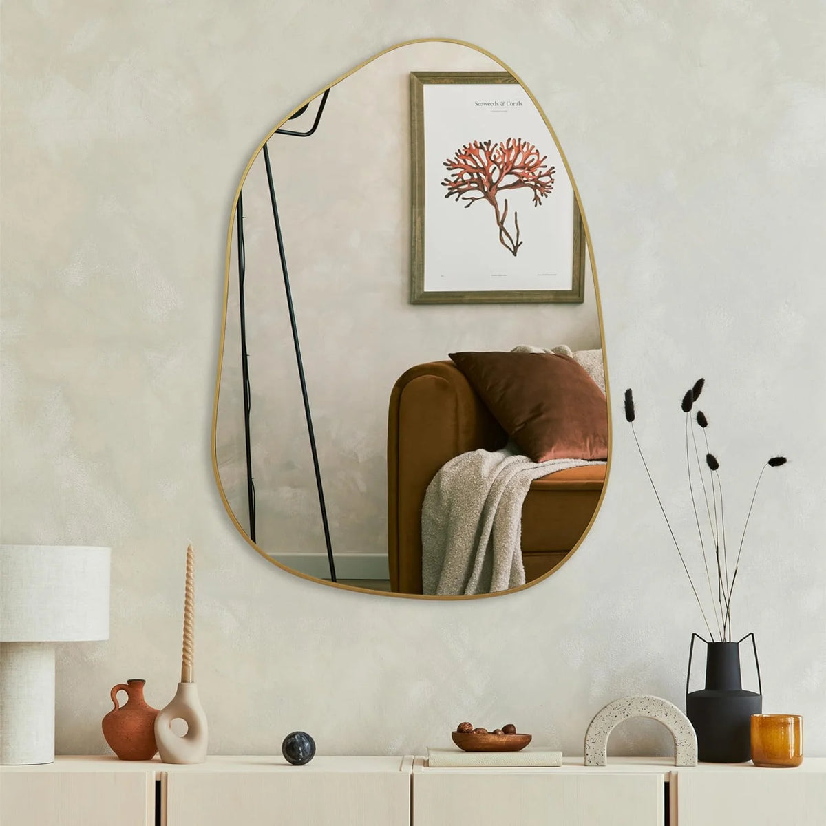 Irregular Asymmetrical Wall Mirror X2914