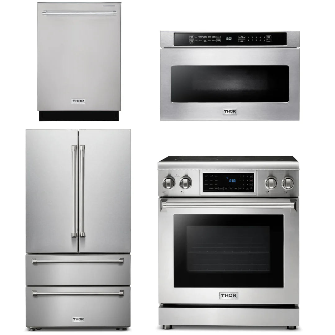 30 Electric Range, Microwave, Refrigerator, Dishwasher I3384