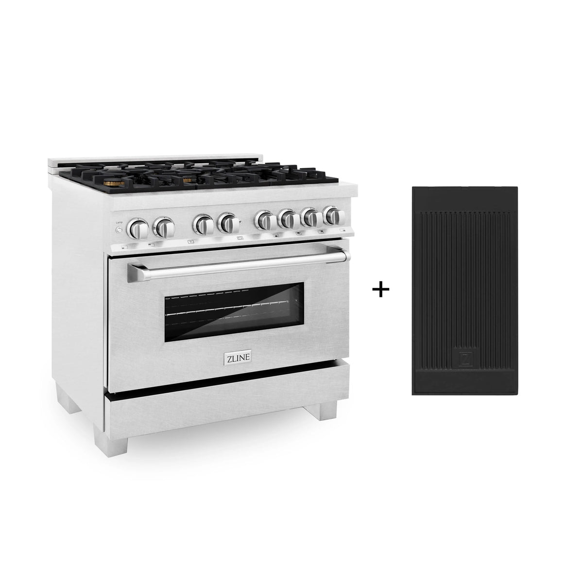 36 4.6 cu. ft. Gas Burner Electric Oven with Griddle Stainless Steel I563