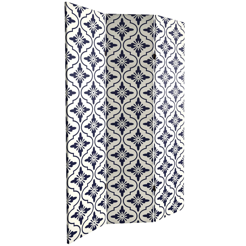 6 ft. Tall Double Sided Canvas Room Divider Q34741