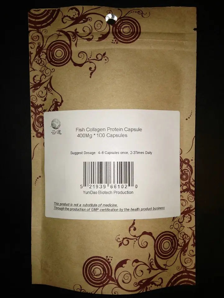 Fish Scale Extract Hydrolyzed Collagen Peptide Protein 400Mg 1000Capsules E648