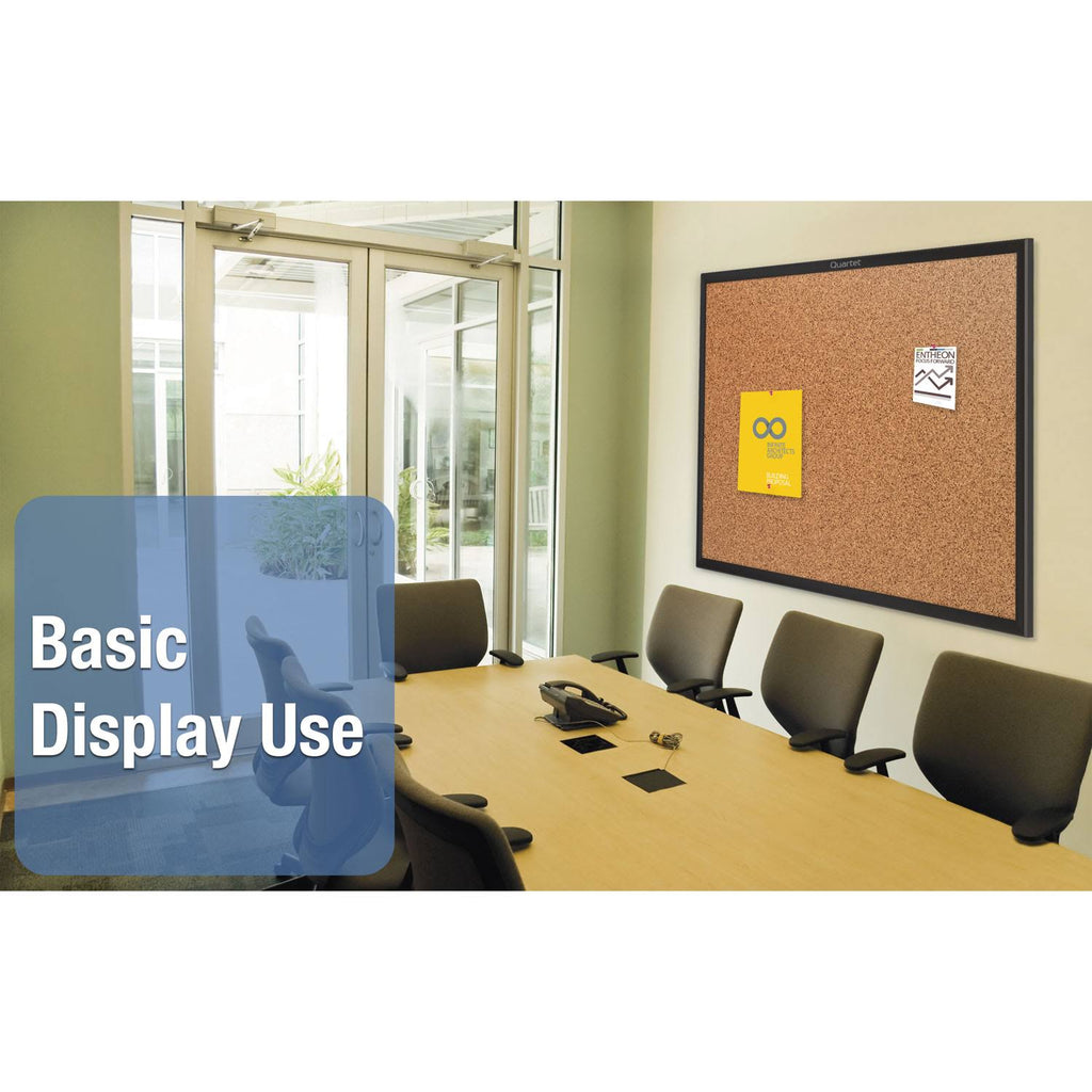 Cork Bulletin Board 72x48 Aluminum Frame D749