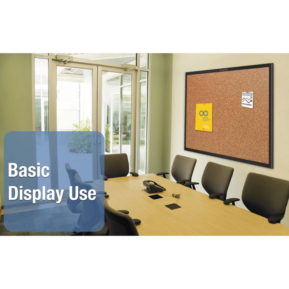 Cork Bulletin Board 72x48 Aluminum Frame D749