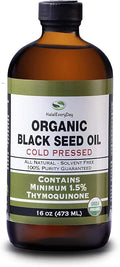 Organic Black Seed Oil Cold Pressed 32oz Glass Bottle K236