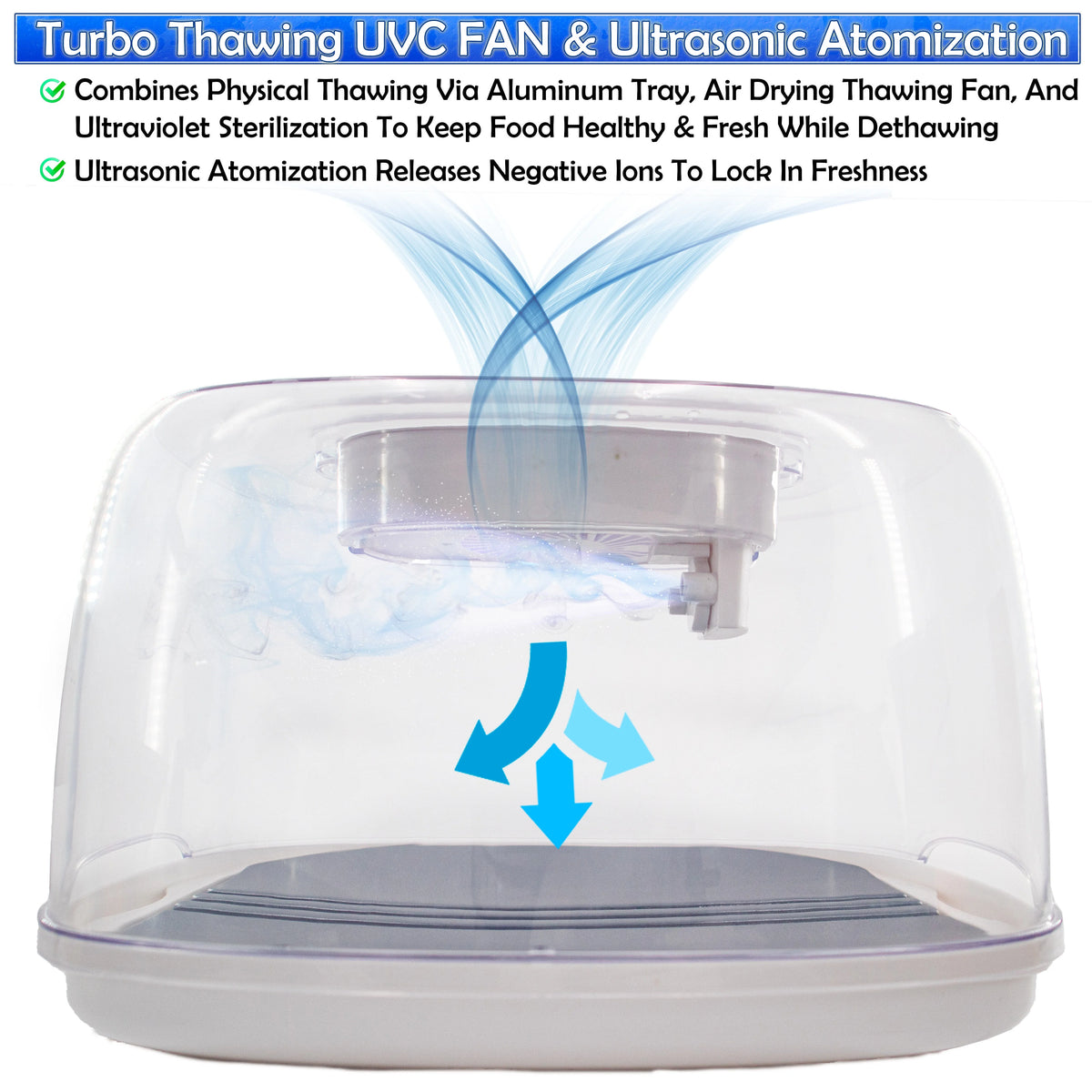 3 in 1 Defrosting Tray USB Rechargeable Aluminum E912