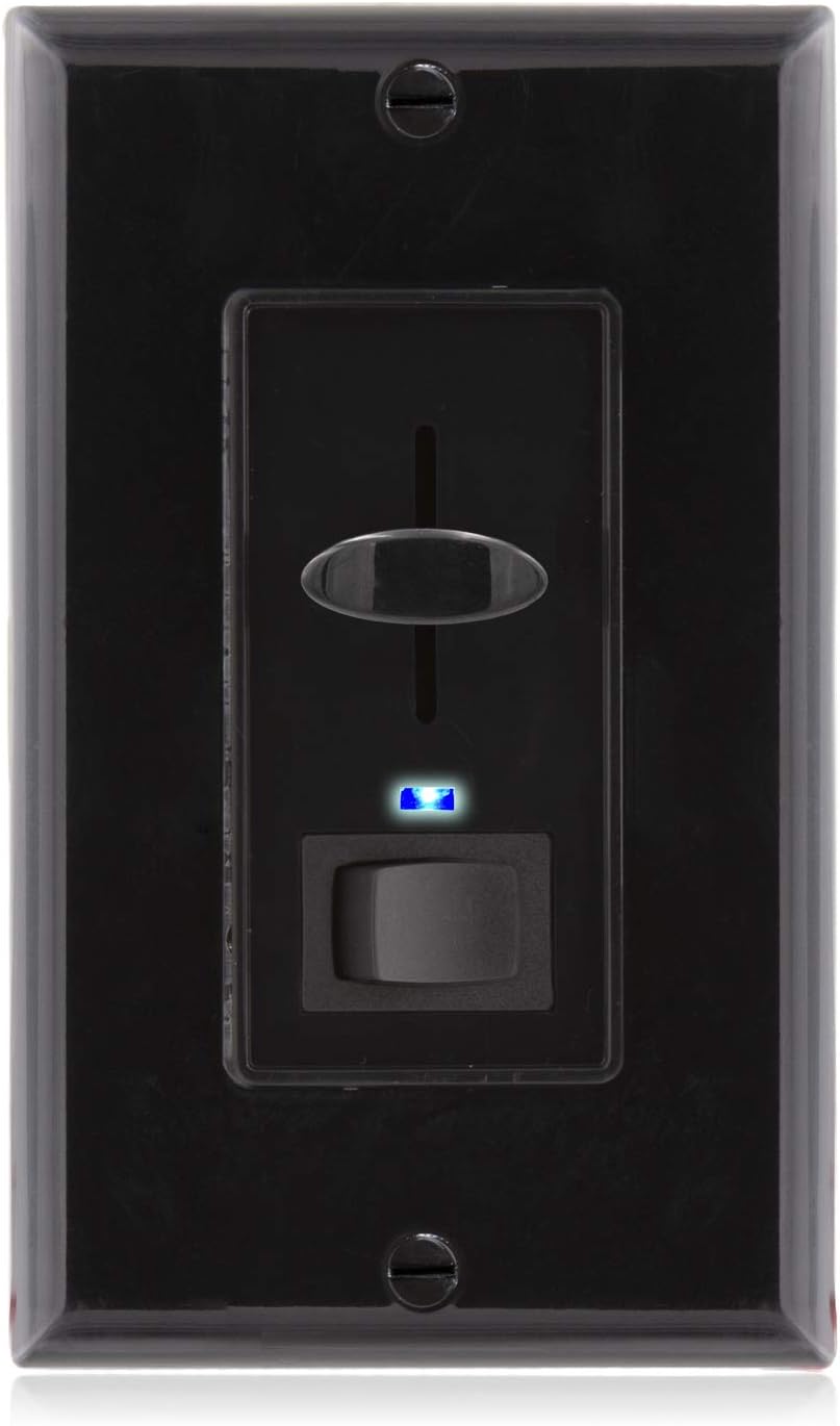 Dimmer Light Switch with Blue Indicator Light, 3-Way/Single Pole, Pack of 2 B3408