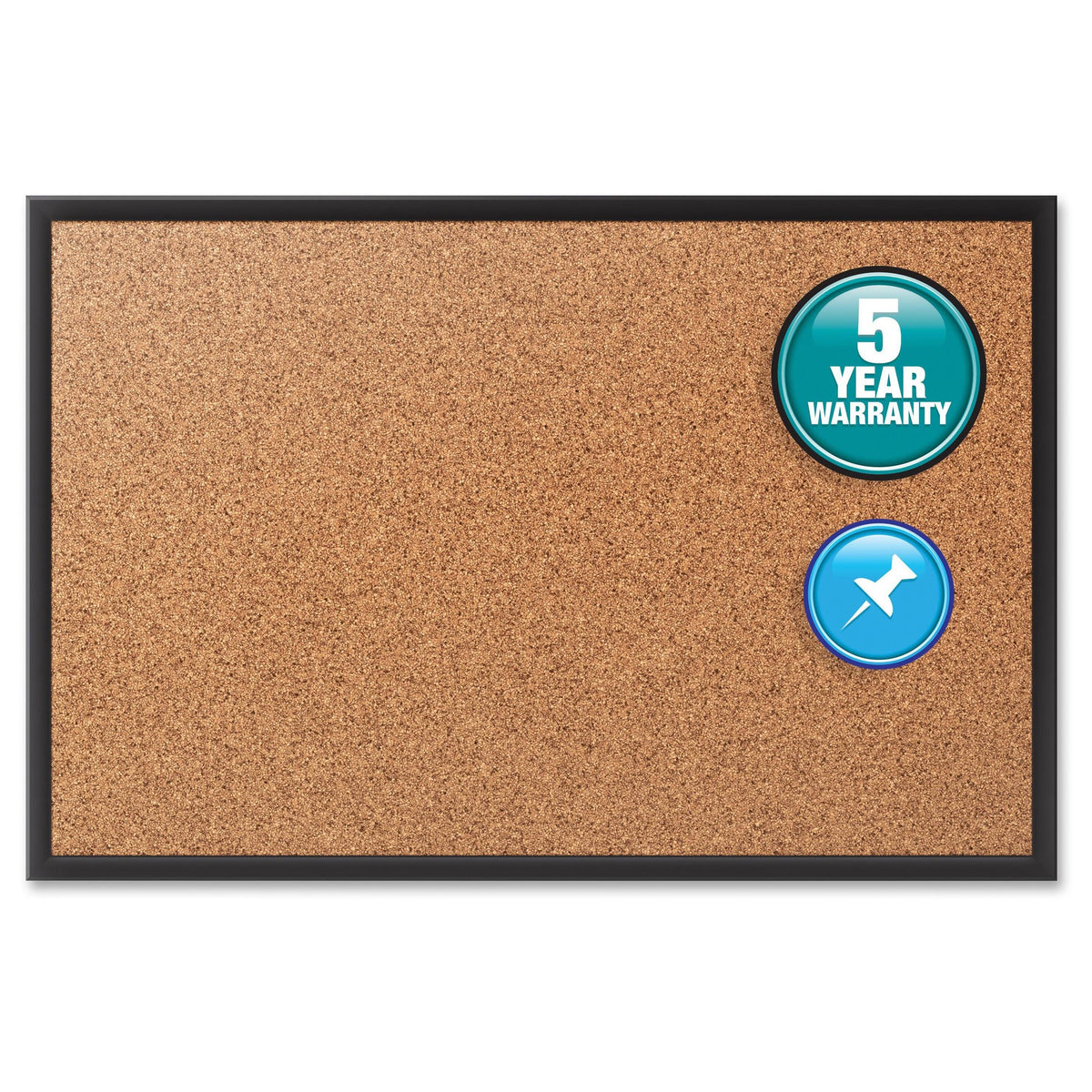 Cork Bulletin Board 72x48 Aluminum Frame D749