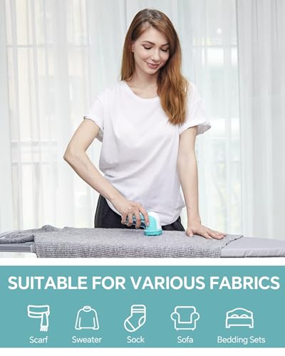 Fabric Shaver and Lint Remover with 2-Speeds, Stainless Steel Blades, Gray V425