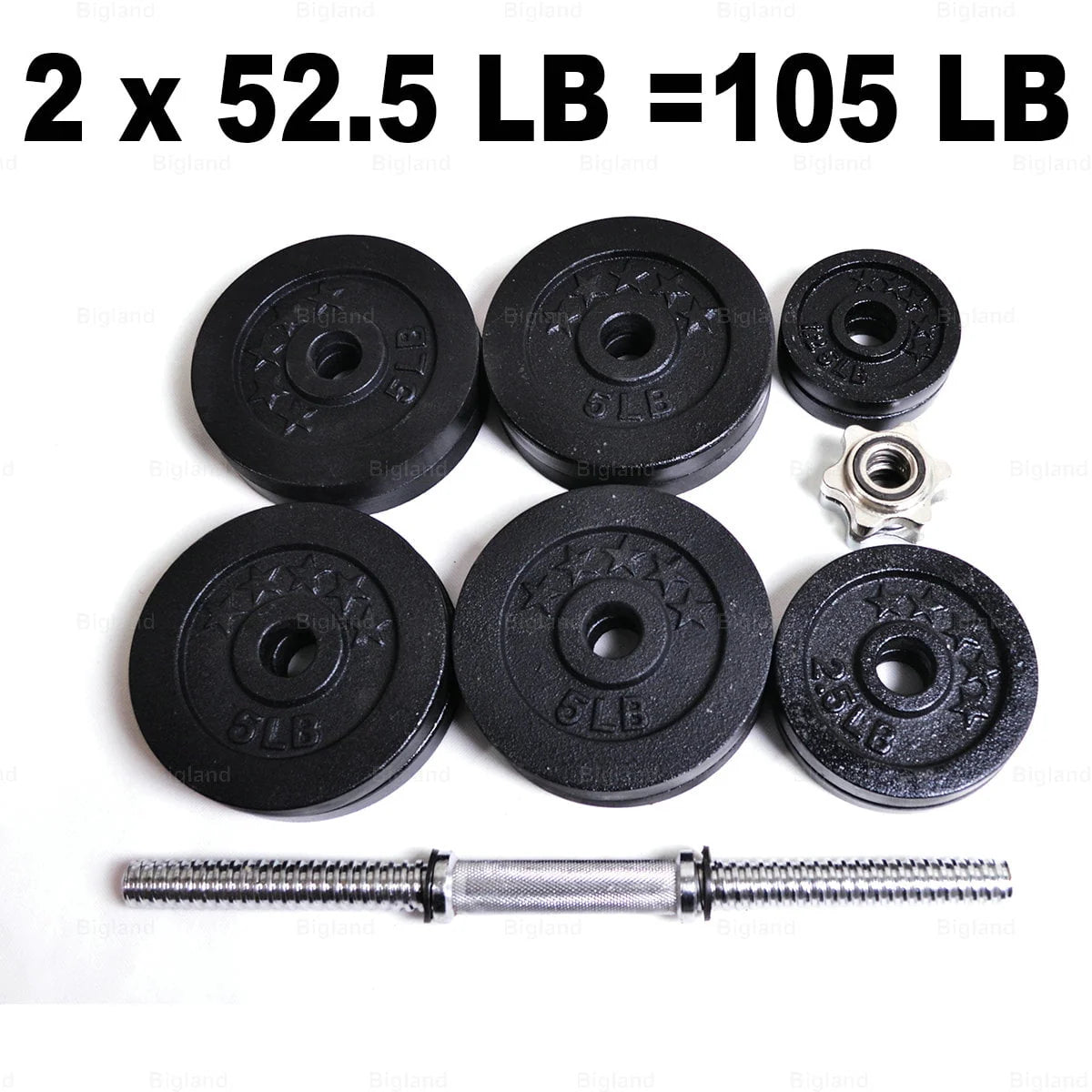 Adjustable Dumbbell Set 105 lbs Black Y4807