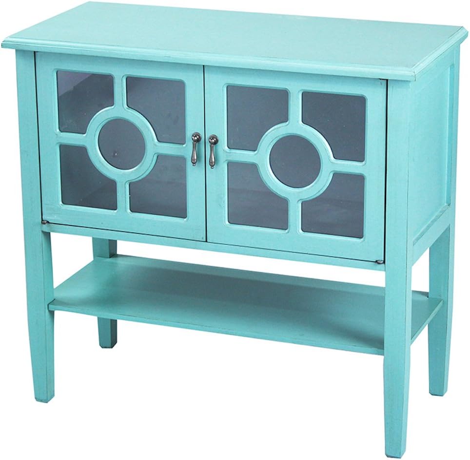 Black 2 Door Accent Console Cabinet with Bottom Shelf B726720