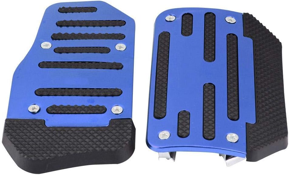 Blue Alloy Nonslip Brake Pedal Cover Pack of 2 I44028
