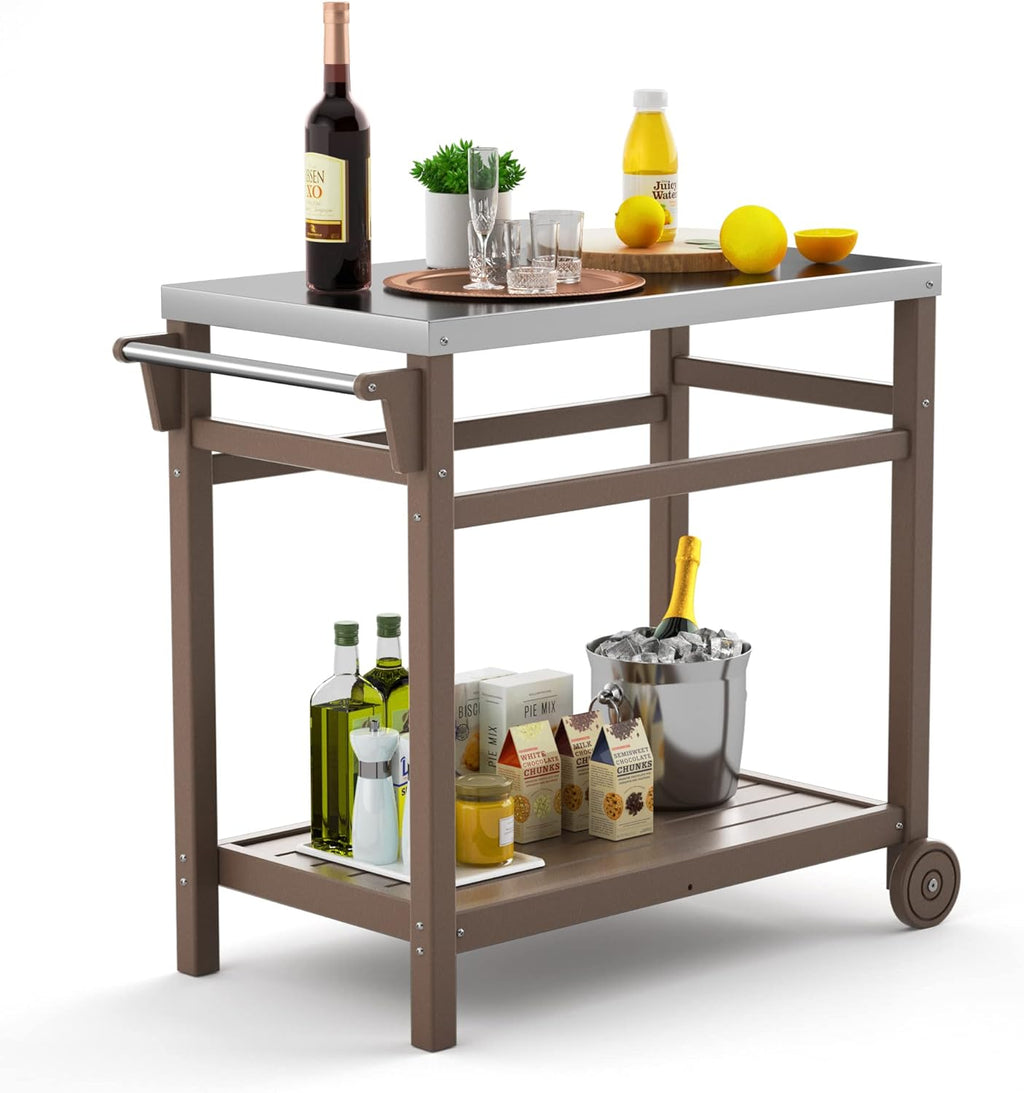 Outdoor Prep Cart Dining Table for Pizza Oven K5991