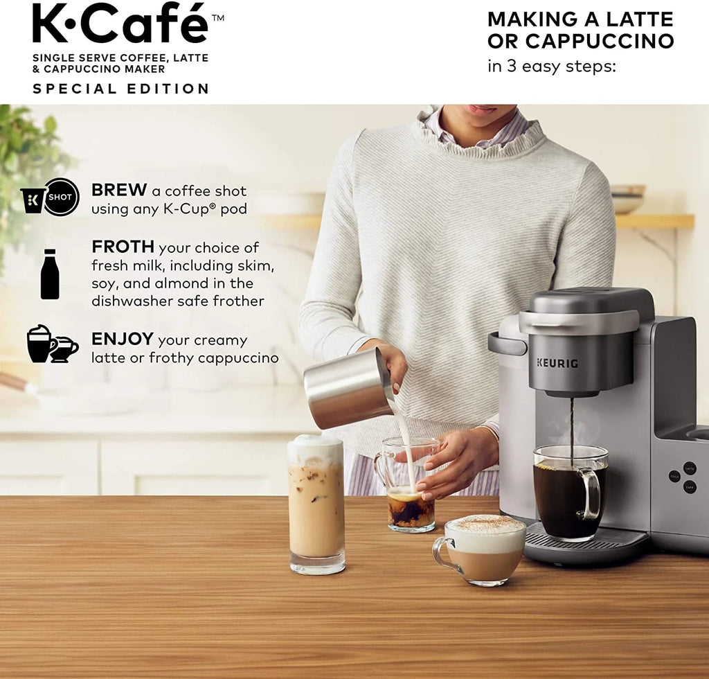 Single Serve Coffee Maker with Milk Frother I984155