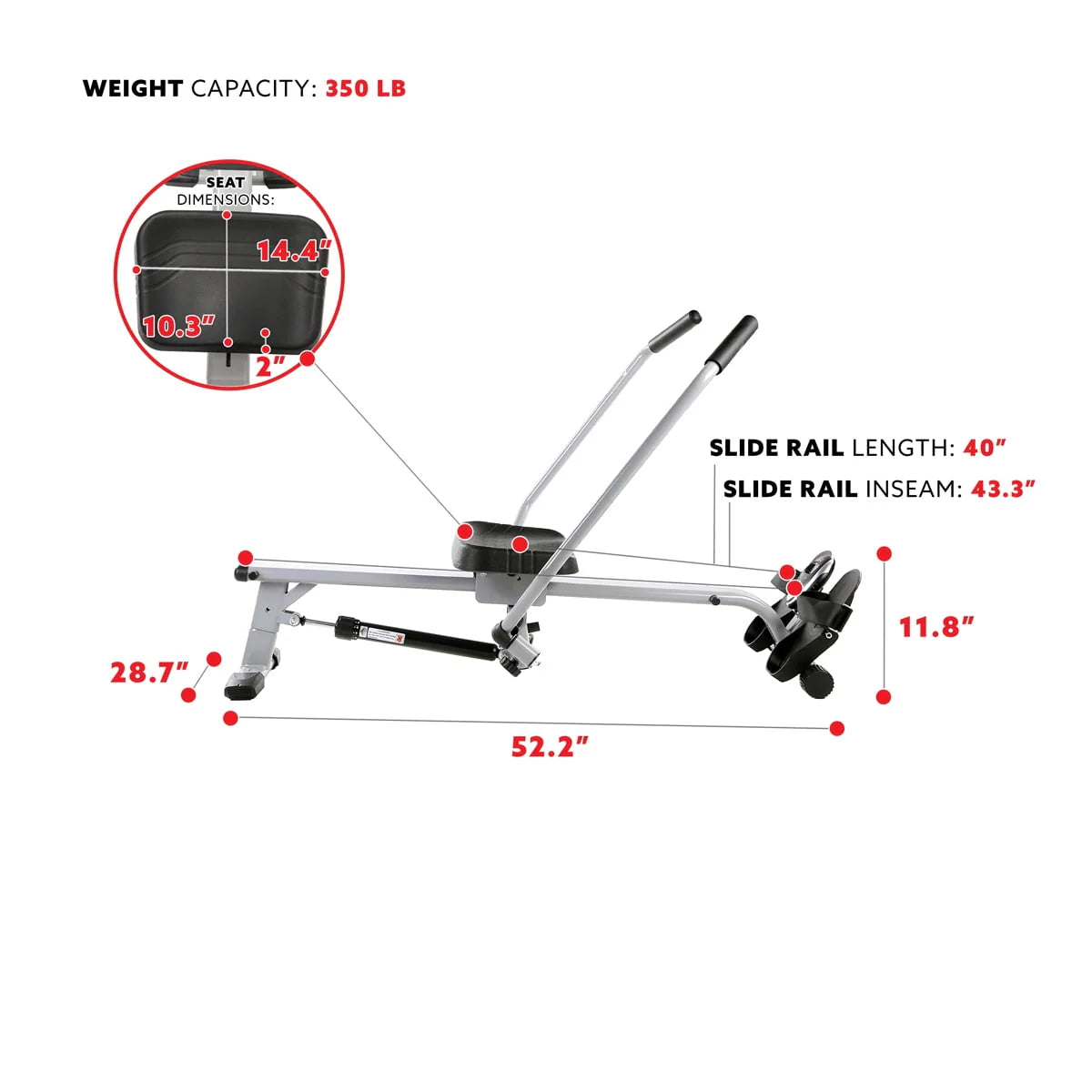 Full Motion Hydraulic Cylinder LCD Monitor Rowing Machine Z142850