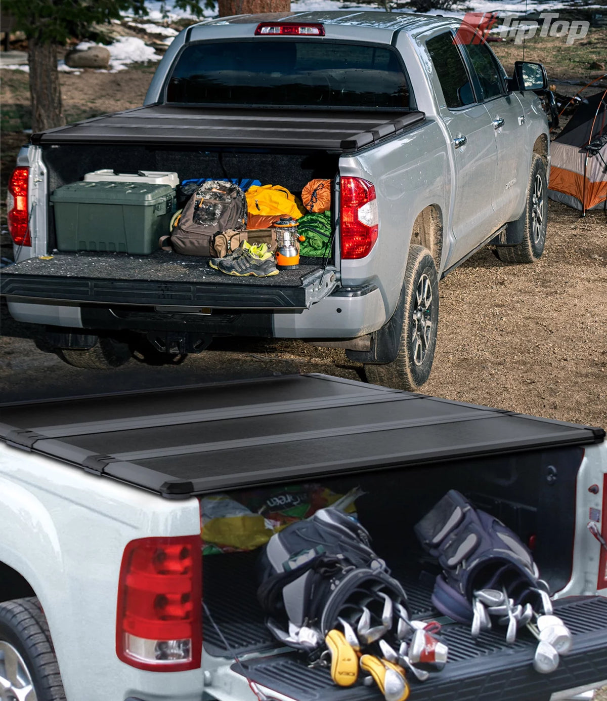 Tri-Fold Hard Tonneau Cover Truck Bed FRP On Top 5.5ft Bed P36755