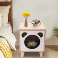 Wooden Cat House End Table A5824