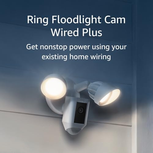 Wired Floodlight Cam with 1080p HD Video V6955