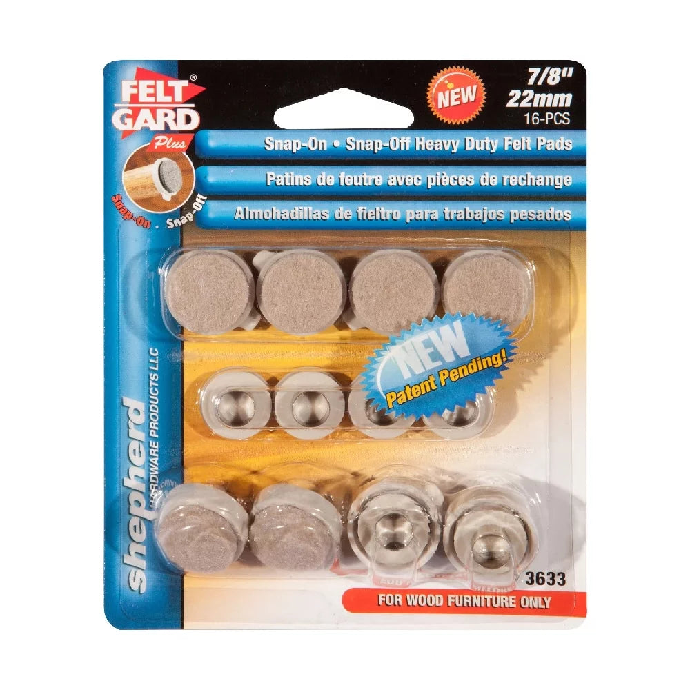 Beige Round Furniture Pads 8 Count U4419