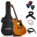 Brown Cutaway Thinline Acoustic-Electric Guitar U891775