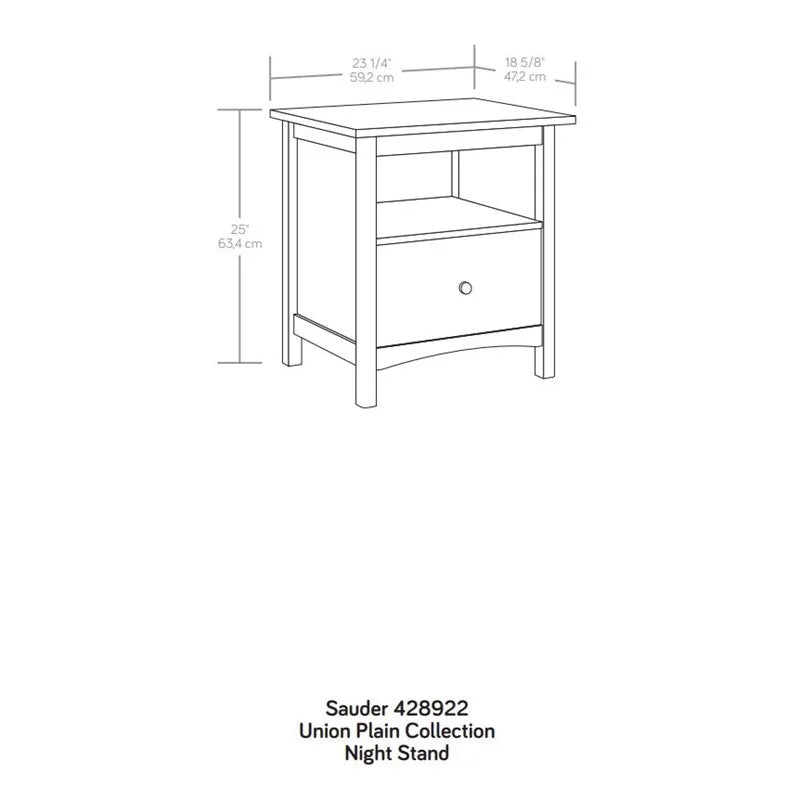 Cherry Finish Nightstand with Drawer Y881