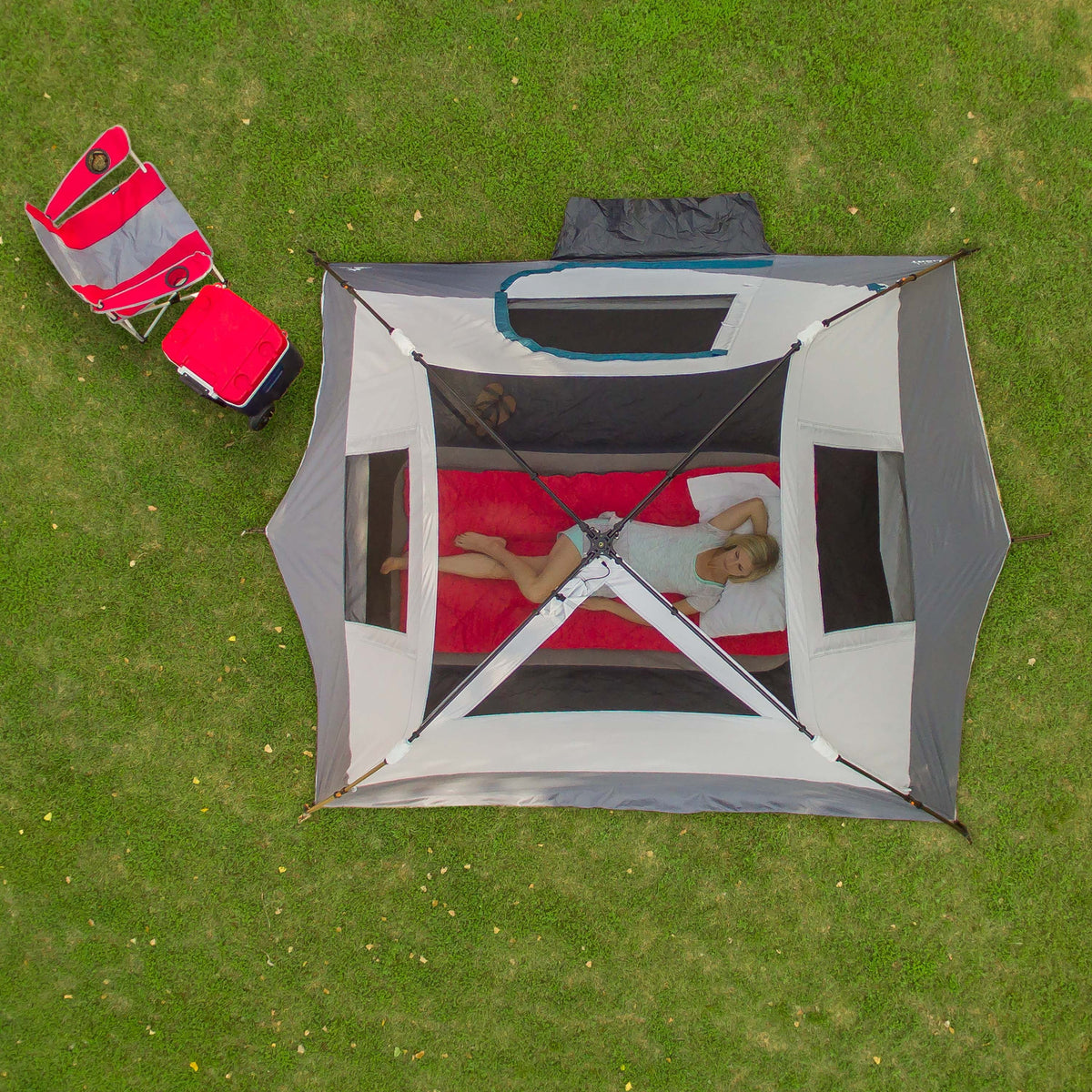 6-Person Instant Cabin Tent with LED Light V1827