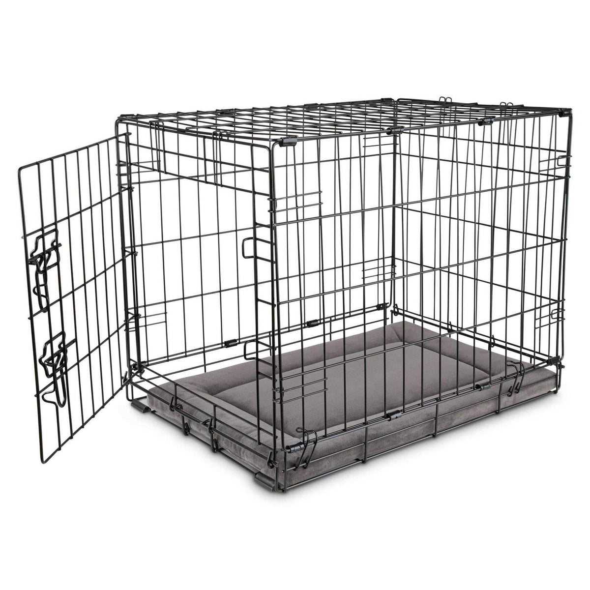 Dark Grey Velvet Dog Crate Mat and Pet Bed N30037