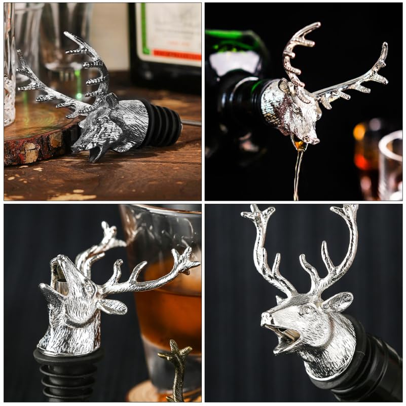 Zinc Alloy Wine Pourer and Stopper A51813