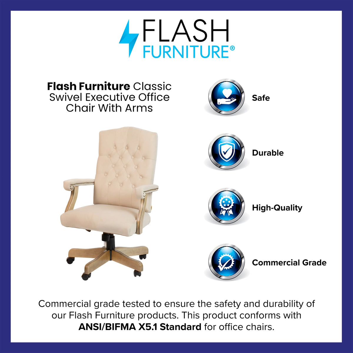 Ivory Microfiber Swivel Office Chair Z69436