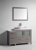 48 in. Single Sink Vanity Cabinet with Ceramic Vessel Sink & Mirror Grey G695