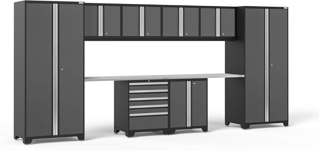 Gray 10 Piece Garage Cabinets F462
