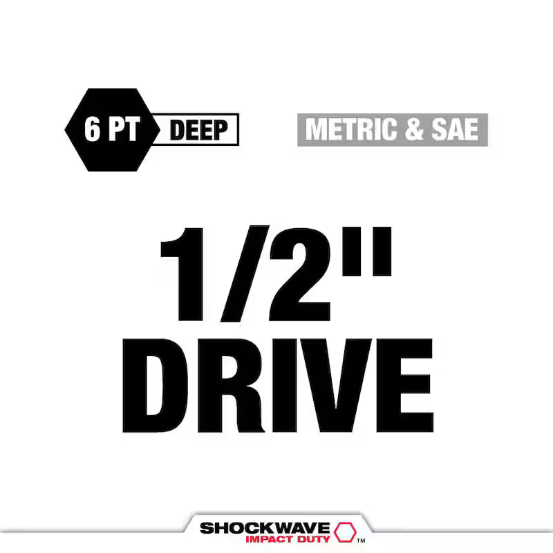 1/2 in. Drive Metric and SAE Deep Well Impact Socket Set (31-Piece) N927