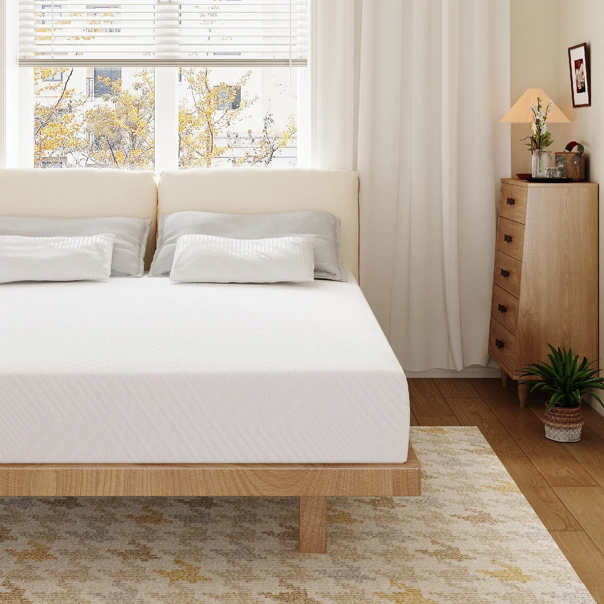 White Twin 6 inch Memory Foam Mattress A83706