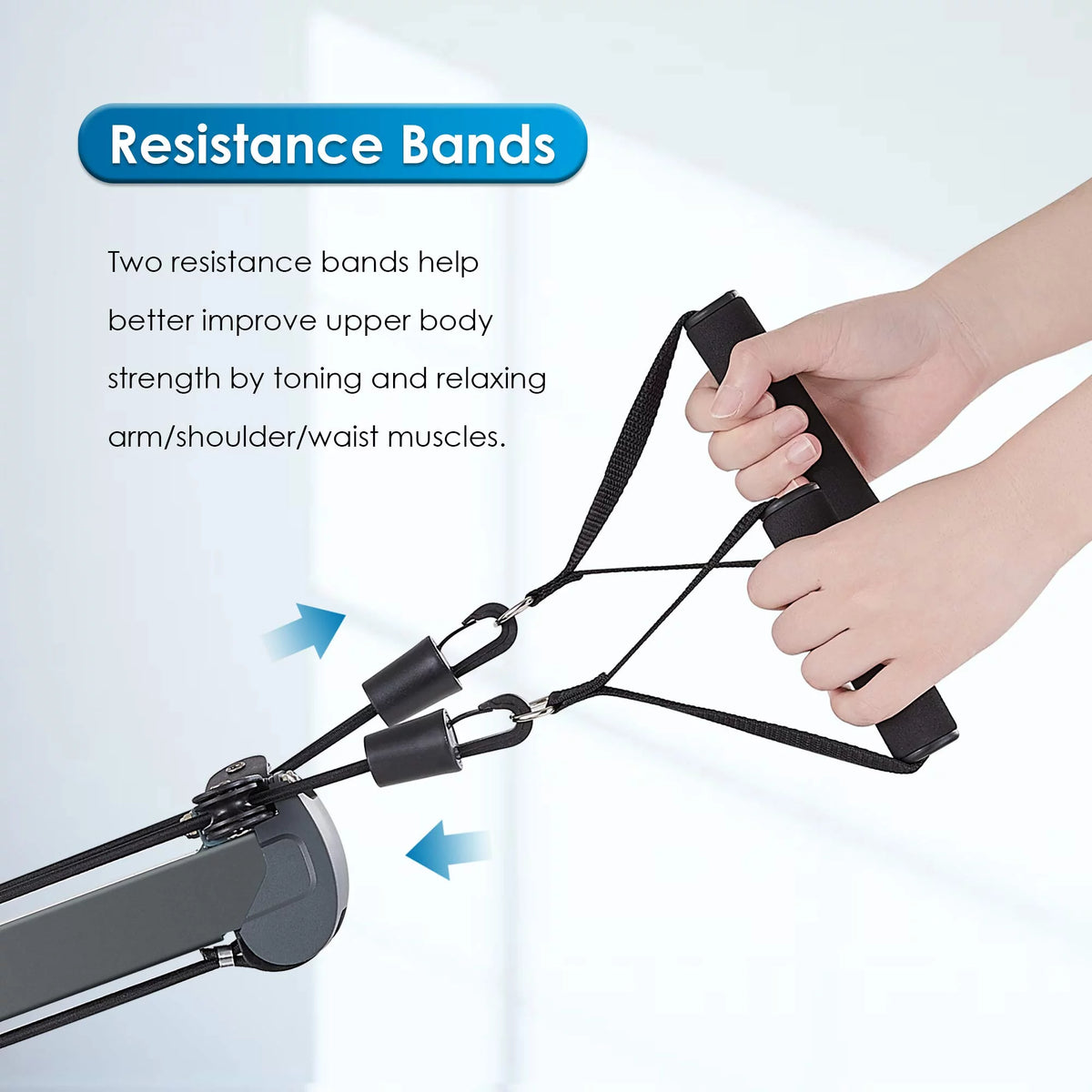 Recumbent Exercise Bike with Arm Resistance Bands X652707