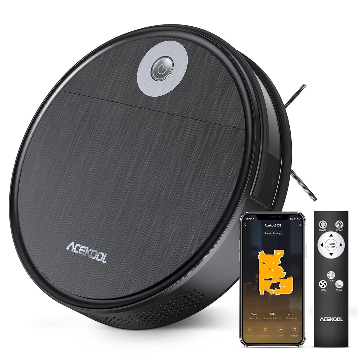 2200Pa Super-Thin Automatic Robot Vacuum Cleaner E7434