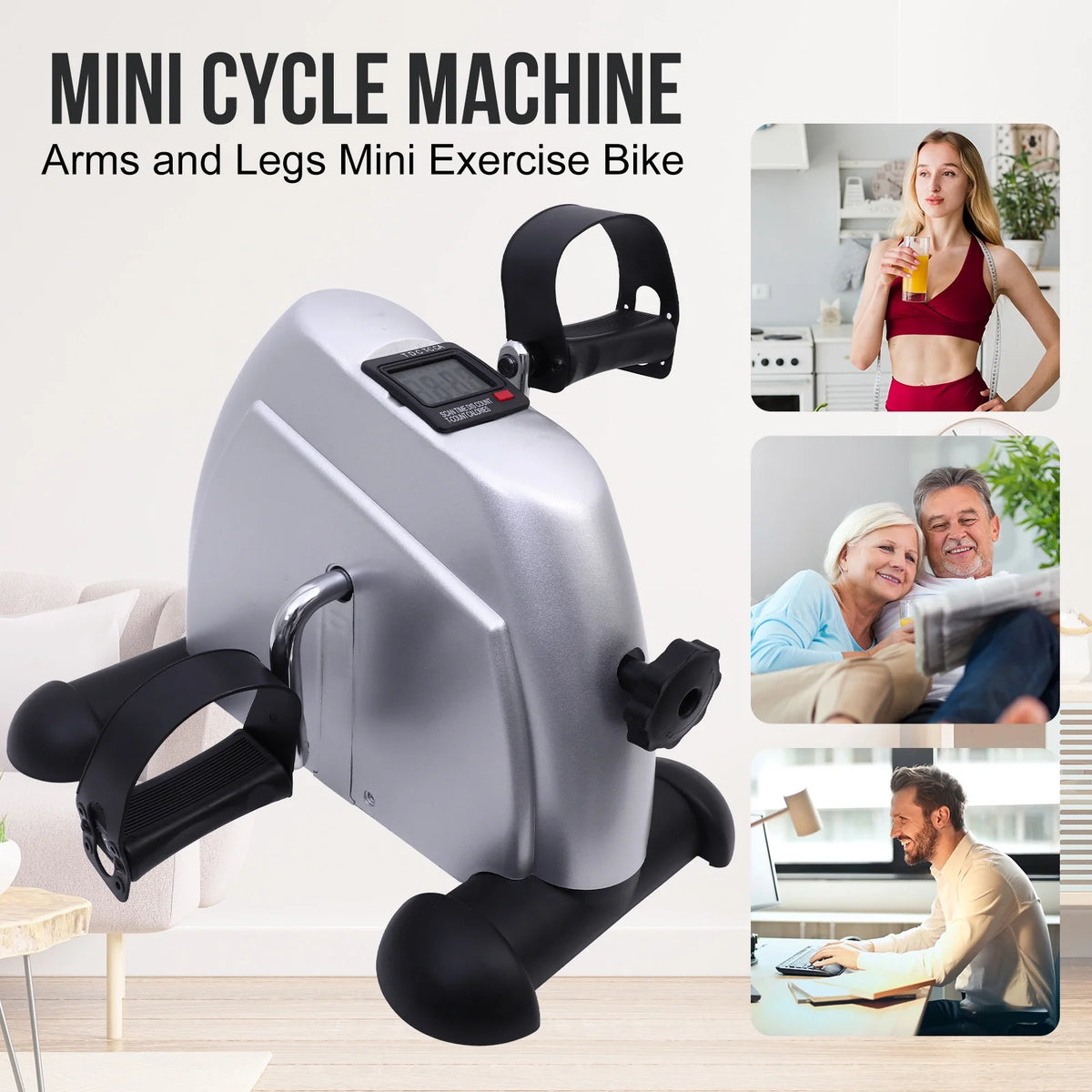 Mini Pedal Exerciser with LCD Display B8427