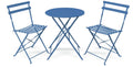 3 Piece Porch Furniture Set with Tea Table Blue E98872
