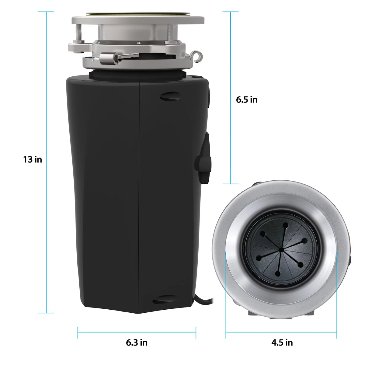 1/2 HP Garbage Disposal with Attached Power Cord F137707