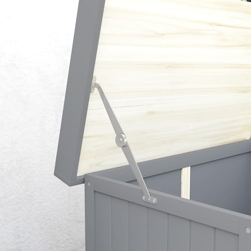Outdoor Storage Cabinet with Metal Tabletop and Shelf K370422