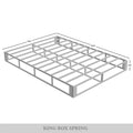8 Queen Beige Linen Metal Box Spring F78545