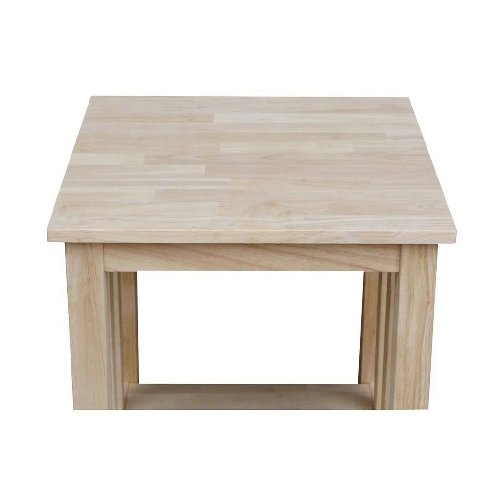 Unfinished Solid Wood End Table O2555