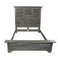Woven Wicker Rattan Solid Wood California King Size Bed M7603